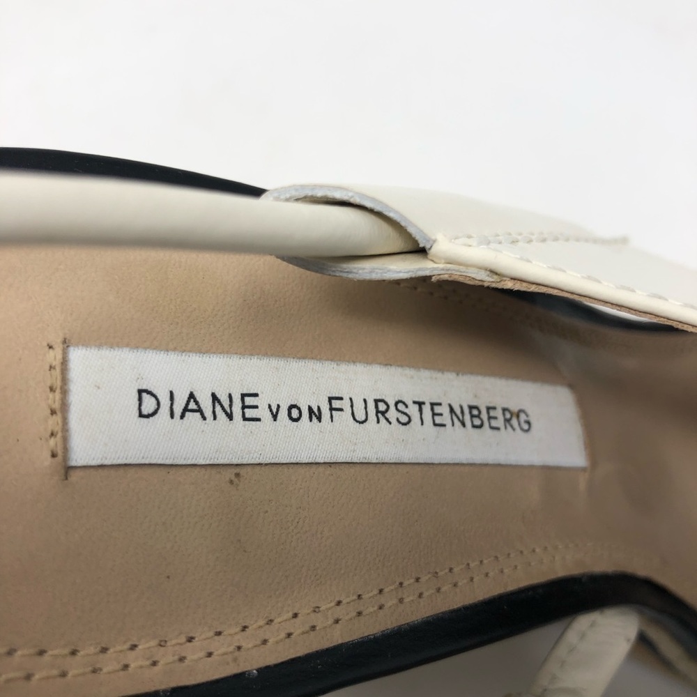 DIANE Von Furstenberg Gladys Wood Wedge Sandals 8 - Picture 4 of 6
